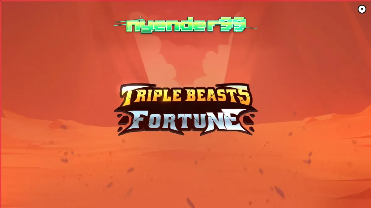 Tampilan visual slot Triple Beasts of Fortune dengan simbol totem hewan dan latar belakang ngarai.